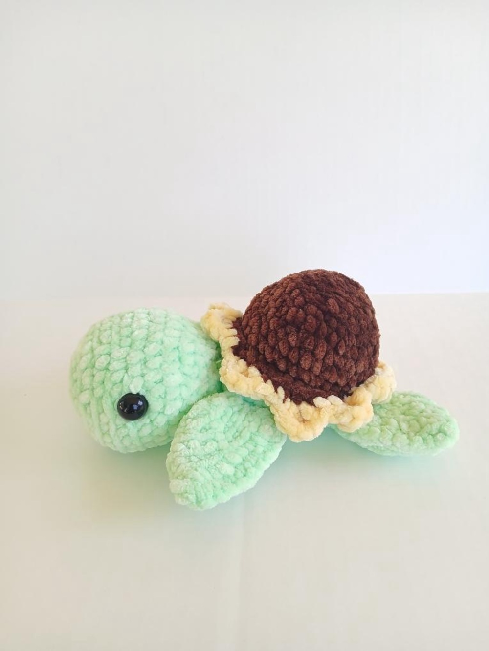 Crochet sunflower turtle handmade 7 inch plushie - Picture 5 of 8